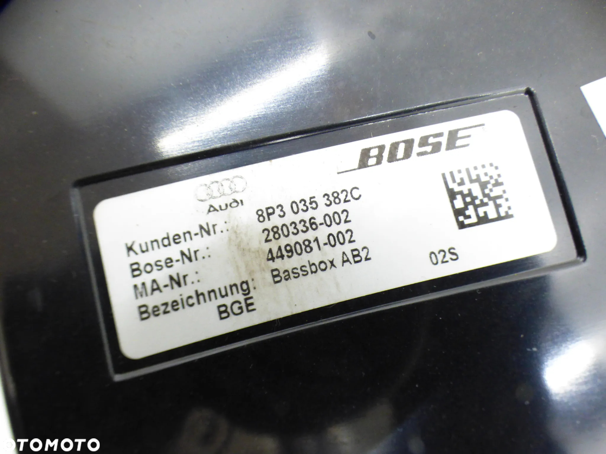 AUDI A3 8P LIFT 3D SUBWOOFER BOSE GŁOŚNIK BASSOWY NISKOTONOWY 8P3035382C GORLICE - 4