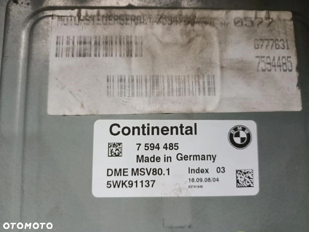 Sterownik silnika CAS kluczyk BMW E83 2.5 3.0 E87 E90 N51B30 3.0 2.8 328 128i 7594485 - 2