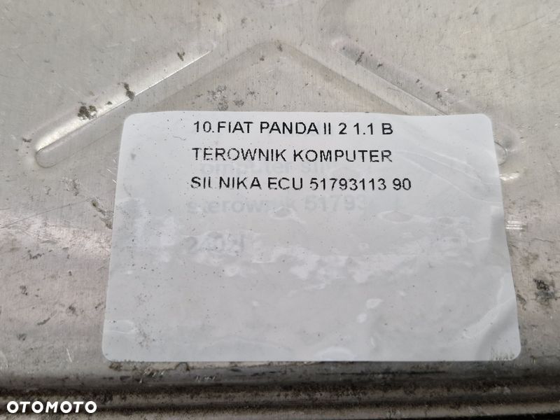FIAT PANDA II 1.1 B STEROWNIK KOMPUTER SILNIKA ECU 517931113 - 5