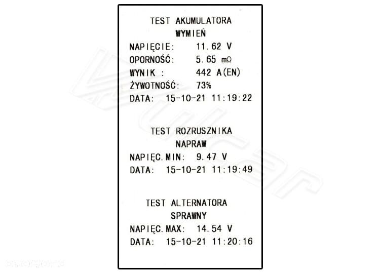 Tester akumulatorów BDT 4000 elektroniczny z drukarką - 4