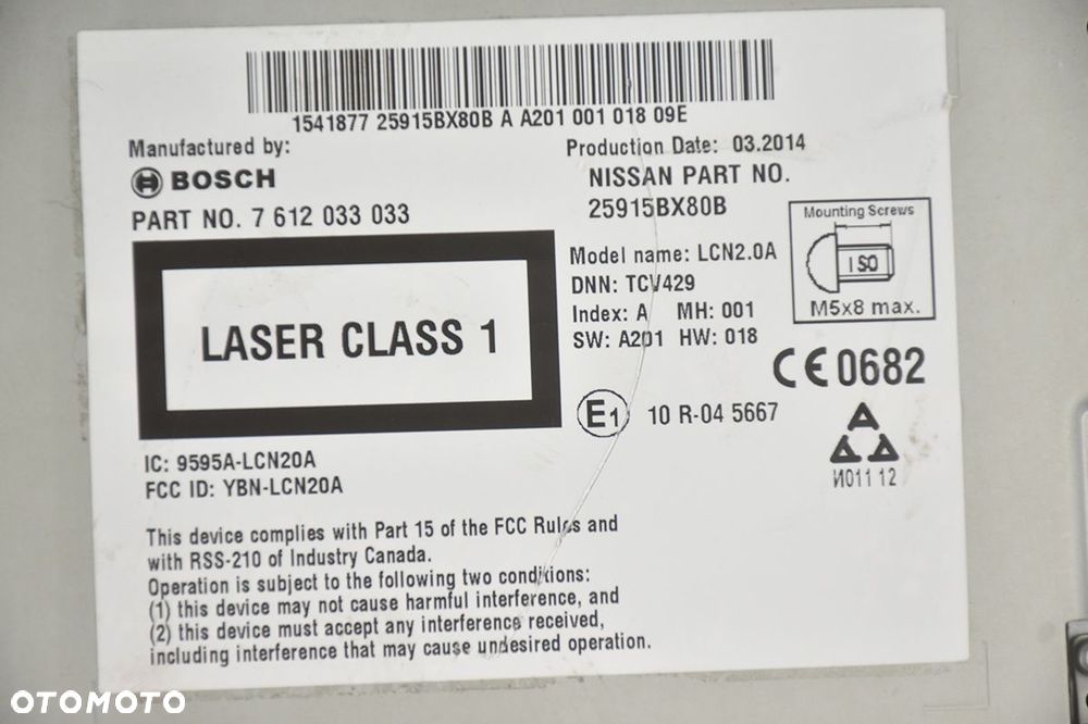 nawigacja radio * navi nissan juke f15 25915bx80b - 4
