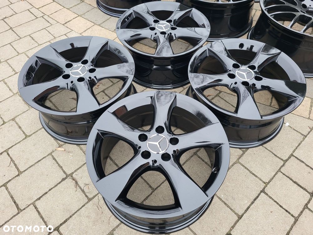 Alufelgi oryginał Mercedes 5x112 7,5Jx17 et52,5 cb66,6mm czarny polysk - 2