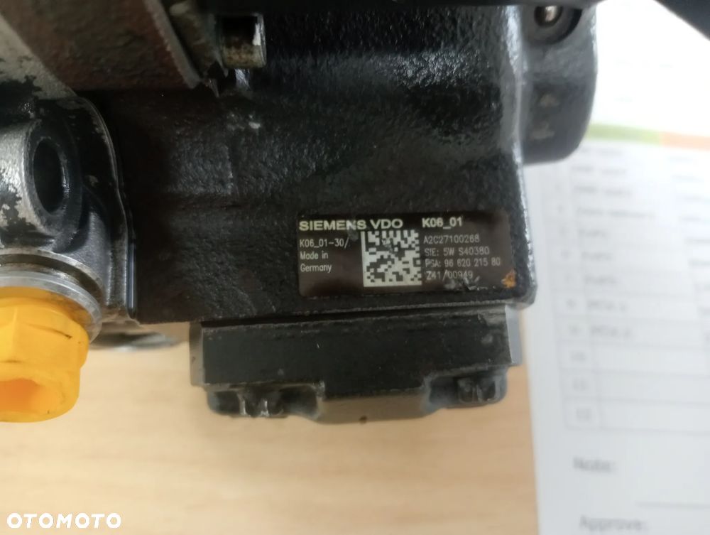 POMPA WTRYSKOWA CONTINENTAL 5WS40380 A2C27100268 9685705080 SPRAWDZONA USZCZELNIONA FORD CITROEN PEUGEOT FIAT VOLVO - 4