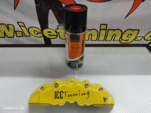 Tinta em spray de alta temperatura Foliatec para bombas / pinças de travão, kit 2 componentes em vermelho brilhante, azul brilhante, branco brilhante, preto brilhante, amarelo brilhante, cinza prata brilhante, gun metal brilhante, verde brilhante preto mate - 10