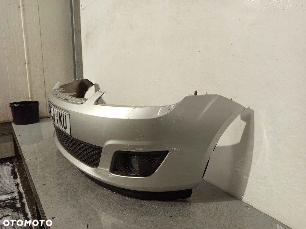 + ZDERZAK PRZÓD PRZEDNI FORD FIESTA MK.6 6 VI LIFT FL 62 SREBRNY HALOGENY - 3