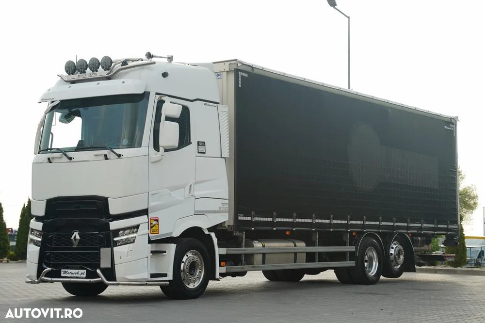 Renault T HIGH 440 DTI 13 / 6X2 / 9.5 M CORTINĂ / I-PARK COOL / PUNTE RELAXABILĂ / PODEA REZISTENTĂ / JANTE DIN ALIAJ / DHOLLANDIA LIFT / - 1