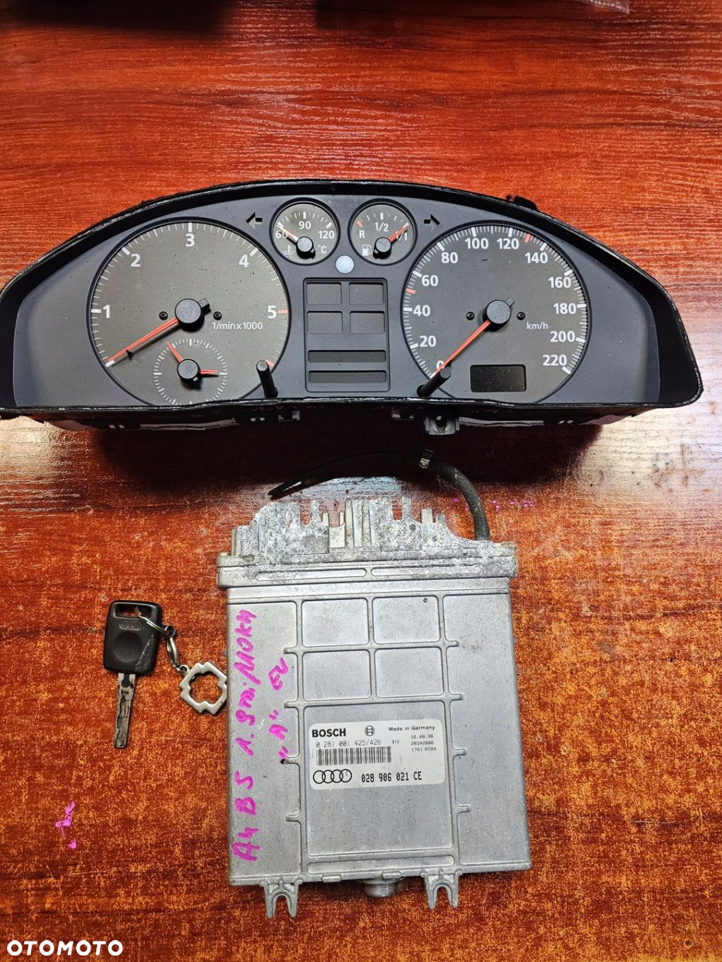 ZESTAW IMMO KOMPUTER ZEGARY STEROWNIK 0281001425 AUDI A4 B5 1.9TDI - 7