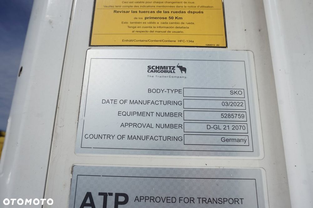 Schmitz Cargobull CHŁODNIA DOPPEL-STOCK LED FELGI ALUMINIOWE ALCOA DRP * 2022 * - 17