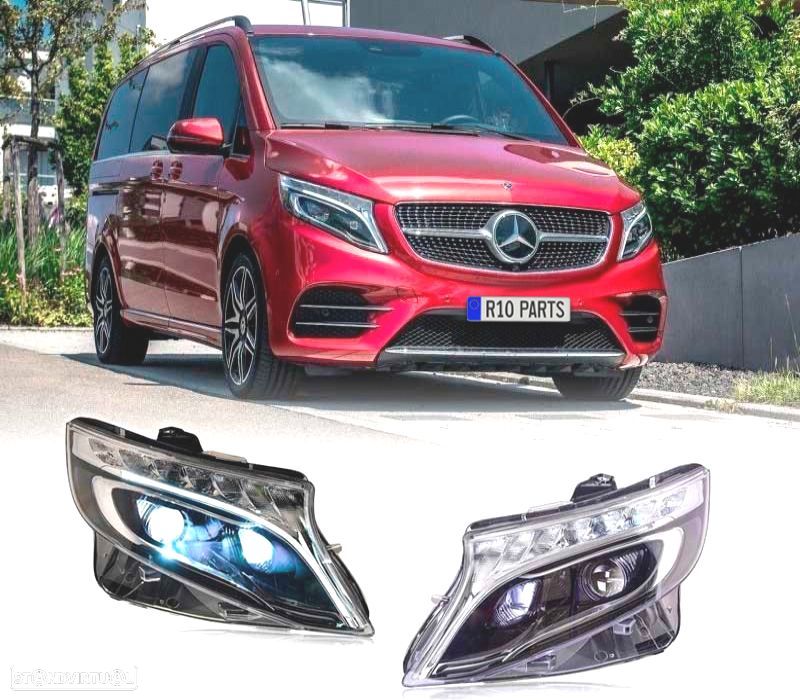 FARÓIS MERCEDES VITO V CLASE W447 14-20 FULL LED - 1