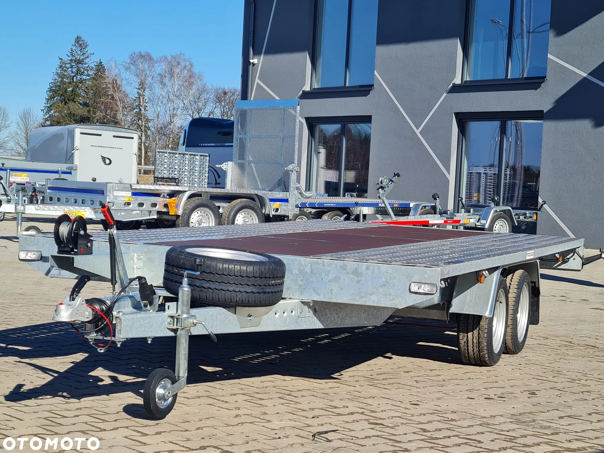 Niewiadów Laweta 450x210cm DMC 2700kg AMORTYZATORY KOŁO ZAPASOWE WCIĄGARKA  wypełnienie z wodoodpornej sklejki - 9
