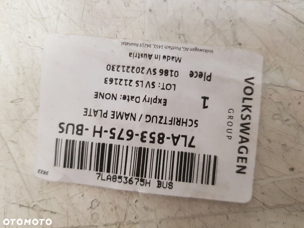NOWA NAKŁADKA LISTWA BŁOTNIKA VW T6.1 PRAWA 7LA853675H - 3