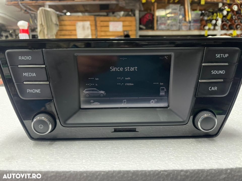 Unitate media Skoda Fabia 3 cod 6V0035871 an 2015-2020 cu Bluetooth si slot de card - 3