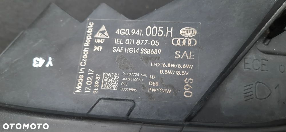 Lampa Prawa Lewa Bi-Xenon LED Audi A6 C7 4G0 LIFT USA 4g0941005h 1el 011877-05 4g0941006h 1el 011877-06 - 2