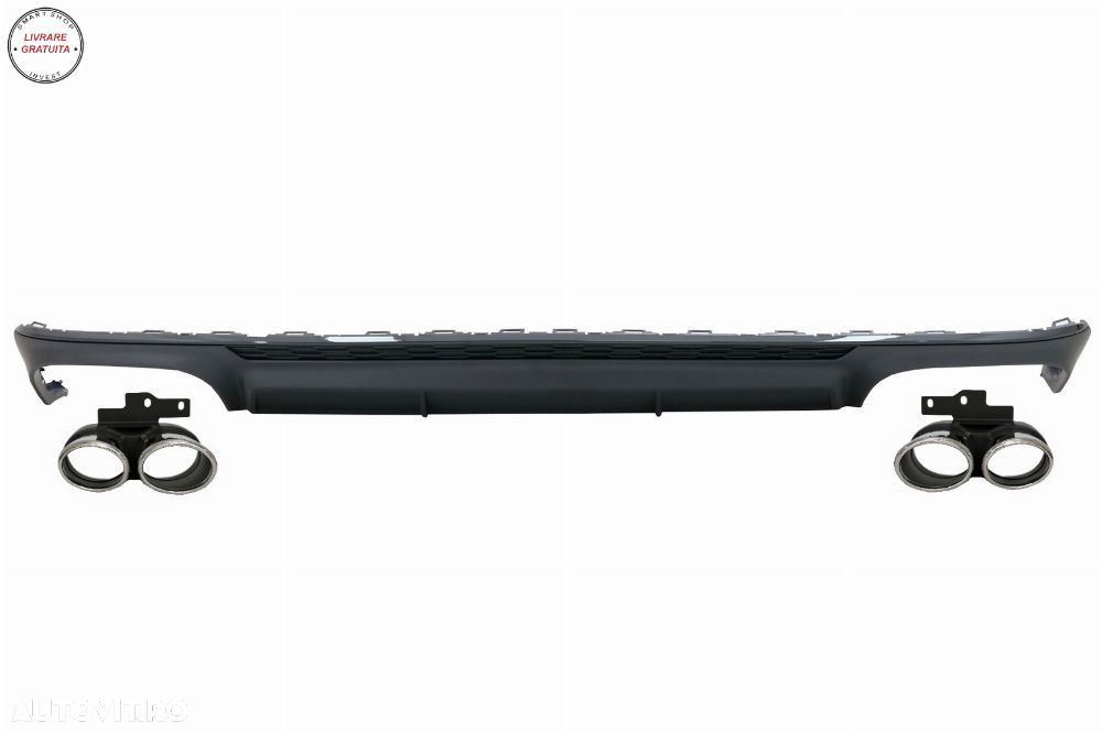 Difuzor Bara Spate si Ornamente Evacuare Audi A6 C8 4K Avant Sedan (2018-up) S6 De- livrare gratuita - 1