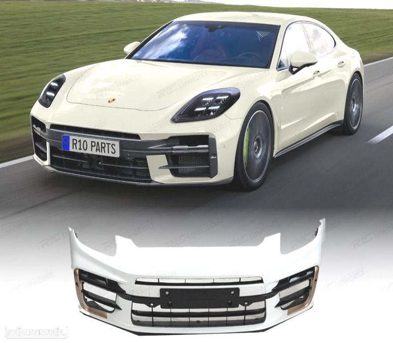 PARA-CHOQUES DIANTEIRO PORSCHE PANAMERA 24-25 LOOK TURBO + LUZ DIURNA - 1