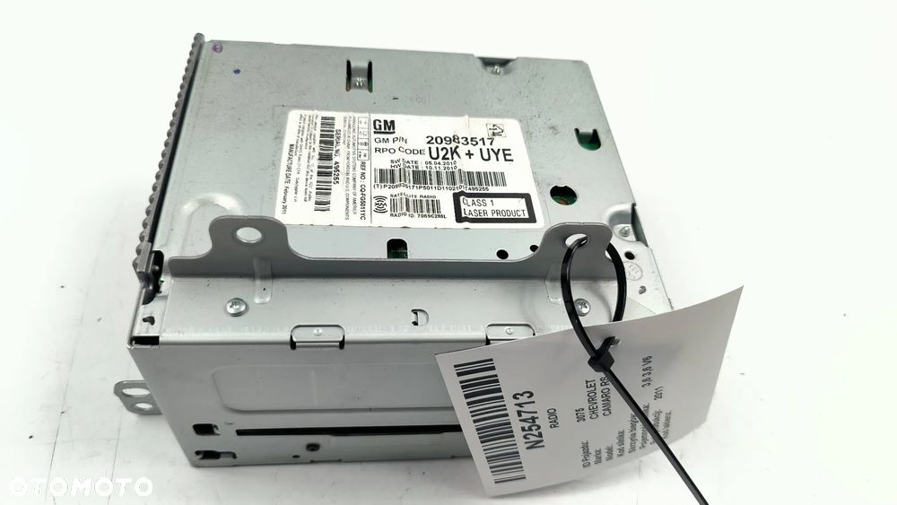 20983517 Chevrolet Camaro RS 3.6 V6 2011 coupe Panel / Radioodtwarzacz CD/DVD/GPS - 1