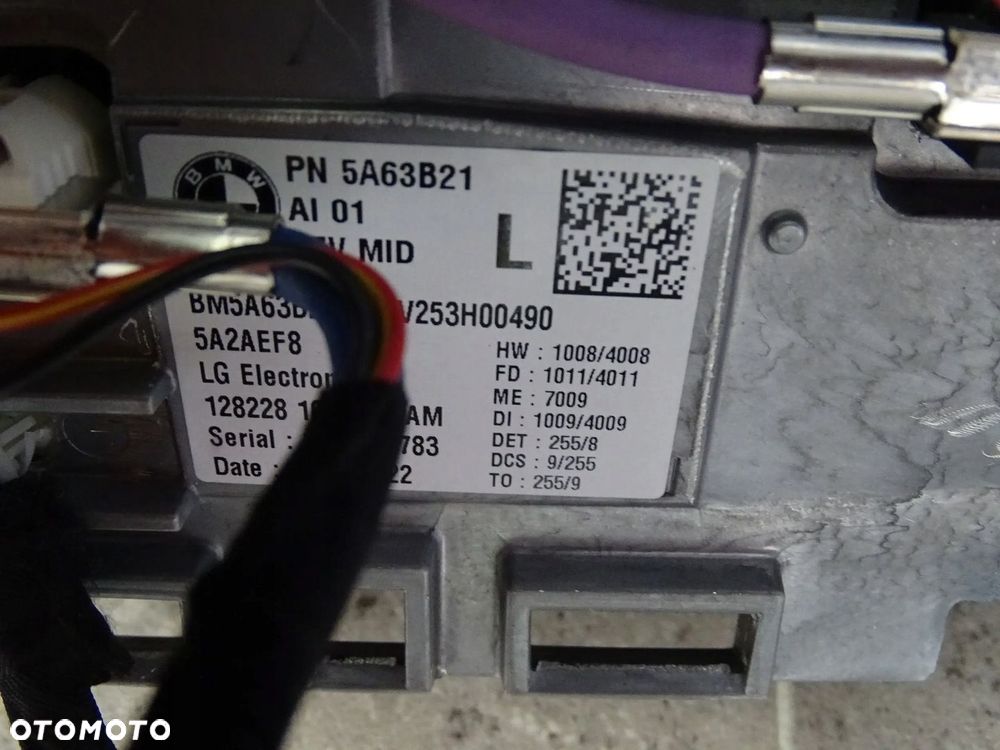 EKRAN MONITOR WYŚWIETLACZ LICZNIK BMW U06 X1 U11 5A2AEF8 5A63B21 EUROPA - 6