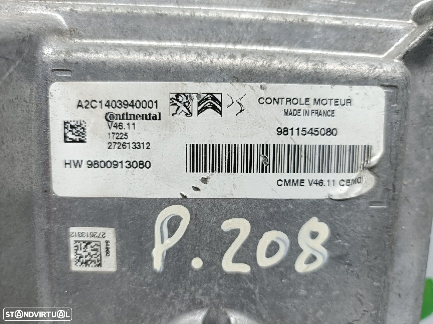 Centralina Motor Peugeot 208 I (Ca_, Cc_) - 3