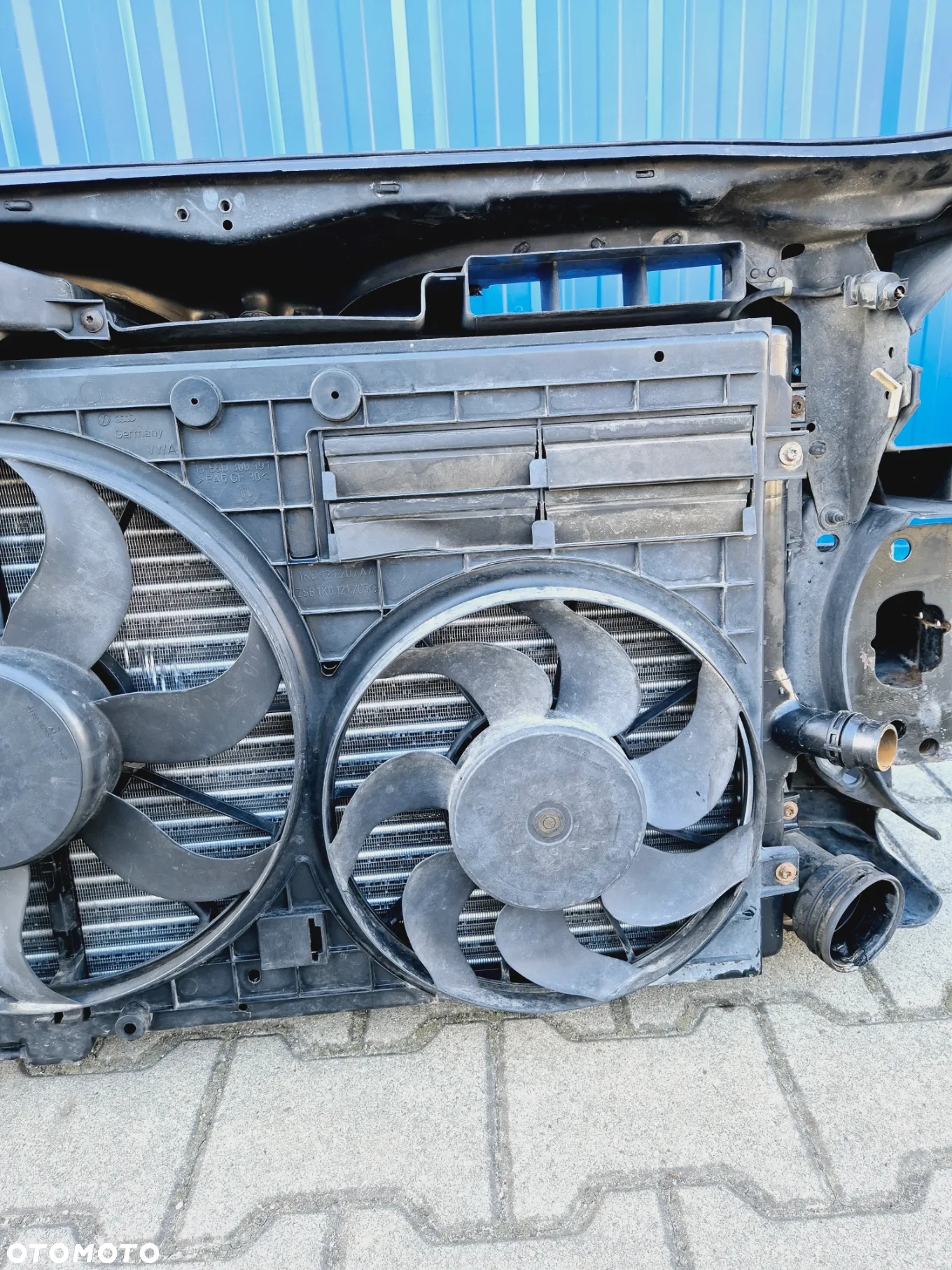 KOMPLETNY PAS PRZEDNI CHŁODNICE + BELKA ZDERZAKA + WENTYLATORY VW PASSAT B6 2.0 TDI - 20
