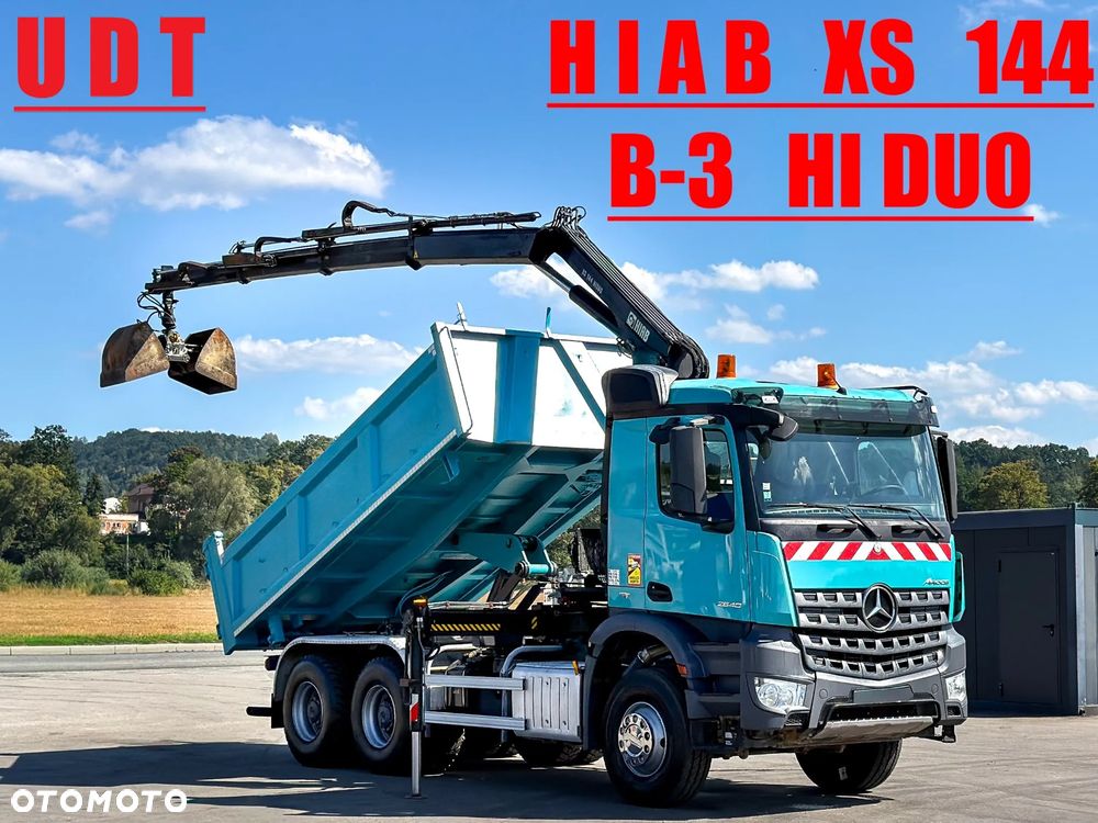 Mercedes-Benz Arocs 2640 Wywrotka 4,80 m + HIAB 144 B-3 + Pilot * Bordmatic * 6x4 - 1