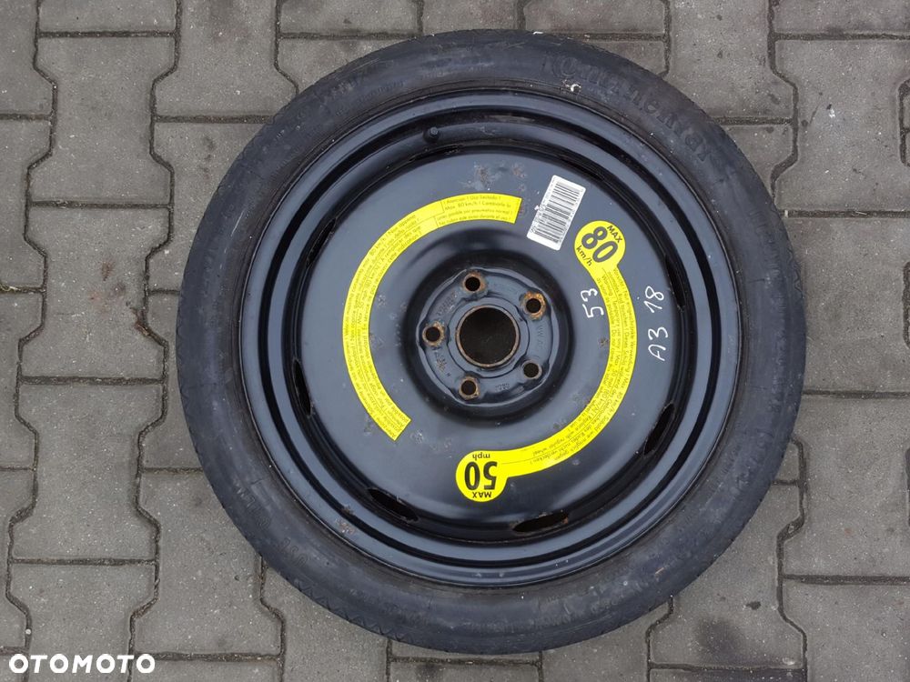 AUDI A3 8P VW GOLF V VI KOŁO DOJAZDOWE 18 5X112