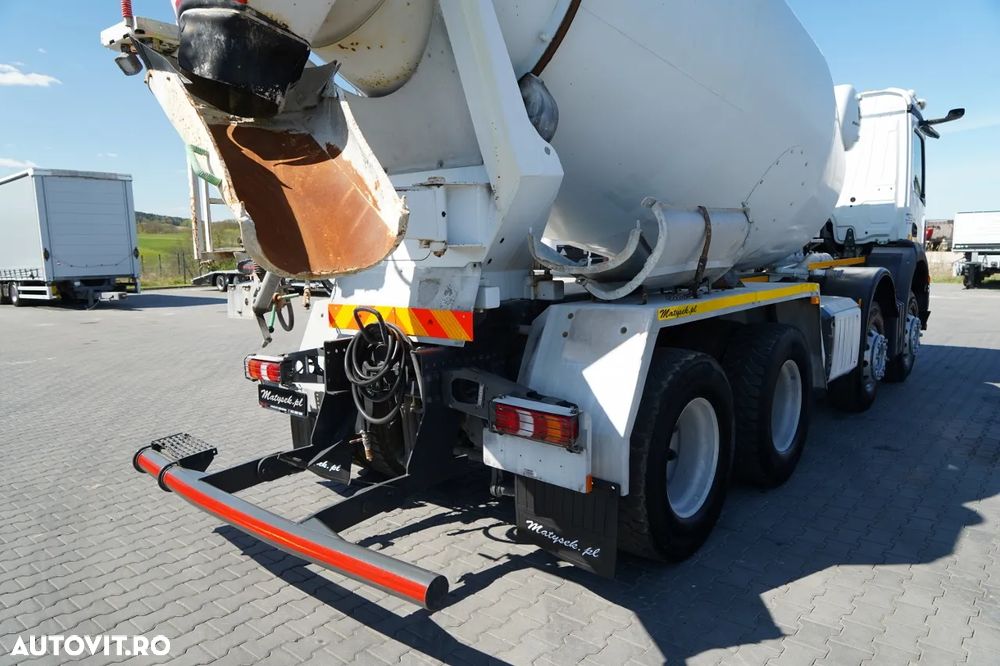 Mercedes-Benz AROCS 3240 / 9M3 BETONIERĂ / 8x4 / BETONIERĂ / AUTOMATĂ / CAMERĂ / JANTE DIN ALIAJ / - 13