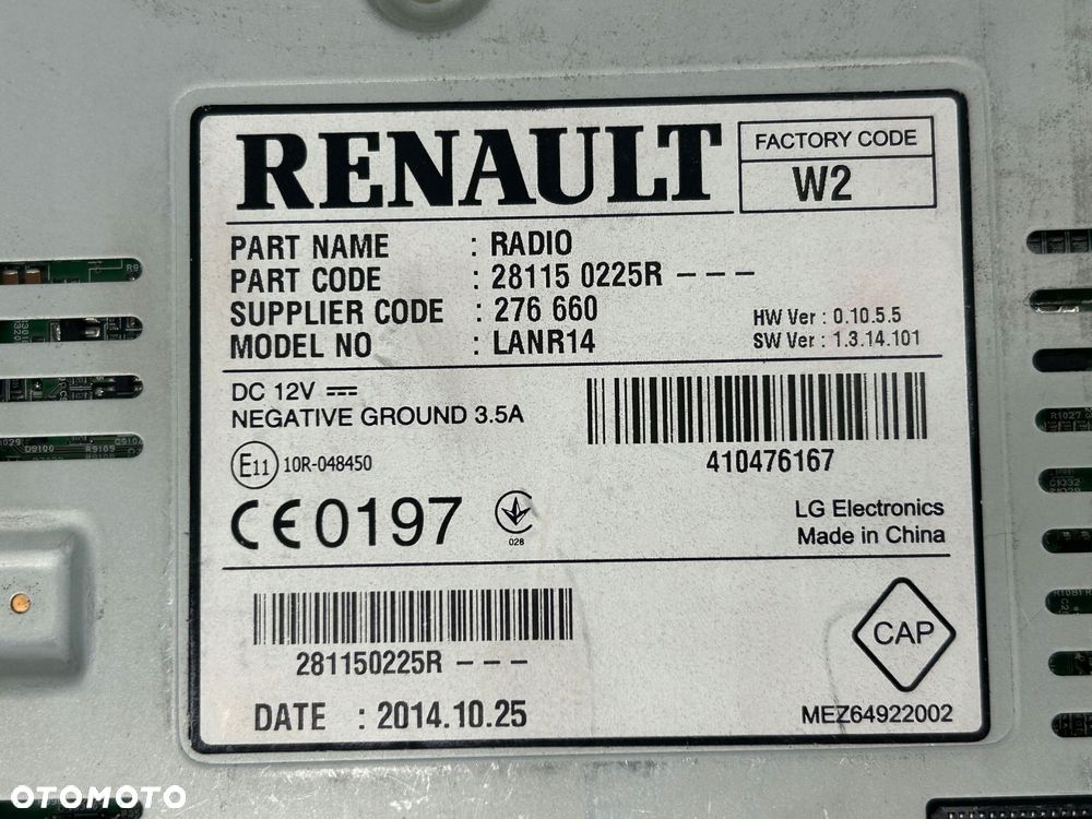 radioodtwarzacz stacja multimedialna renault espace v 281150225r - 5