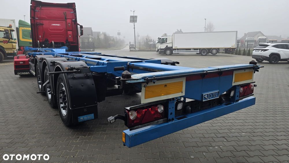 D-TEC FLEXITRAILER 3 osiowa pełna opcja 1x40 1x45 2x20 podnoszona oś super stan! niska waga! - 5
