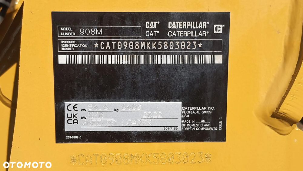 Caterpillar 908M  High Flow , 35km/h , Ride controll , Caterpillar 908 , cat 908, cat 906 , cat 907 - 11