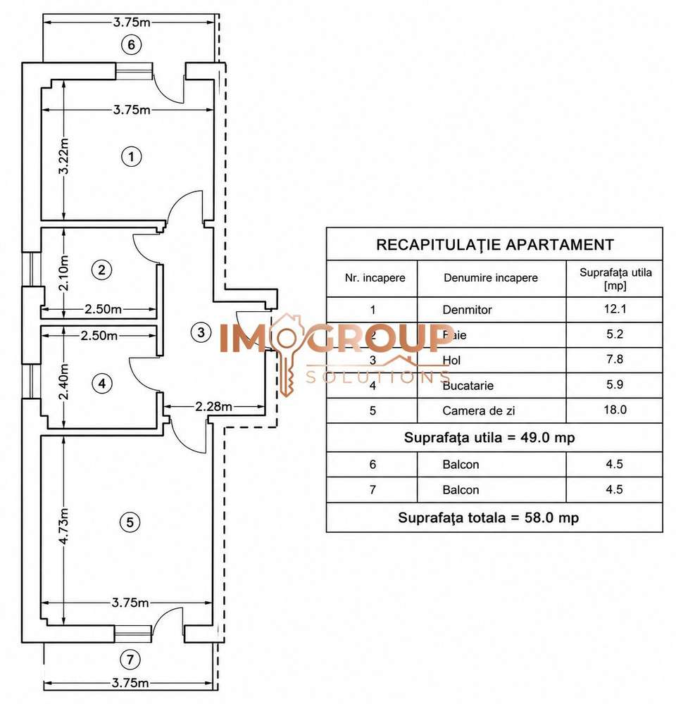 Apartament 2 camere decomandat - etajul 1 - loc de parcare inclus — fotografia 3