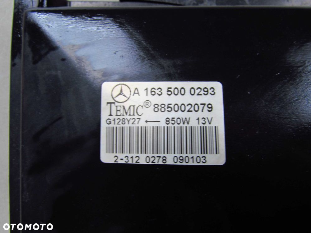 MERCEDES W163 WENTYLATOR WIATRAK CHLODNICY MODUL A1635000293 885003237 - 4