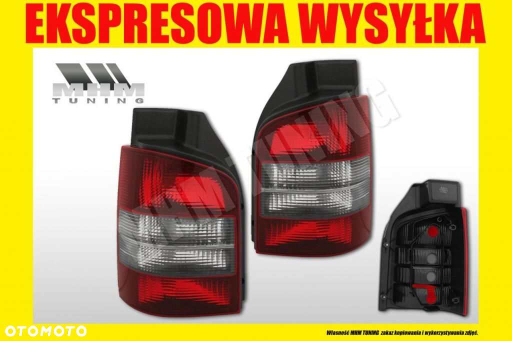 LAMPA TYL KPL VW T5 TRANSPORTER RED SMOKE TUNING - 2