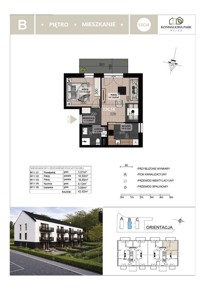Mieszkanie z balkonem 43m2