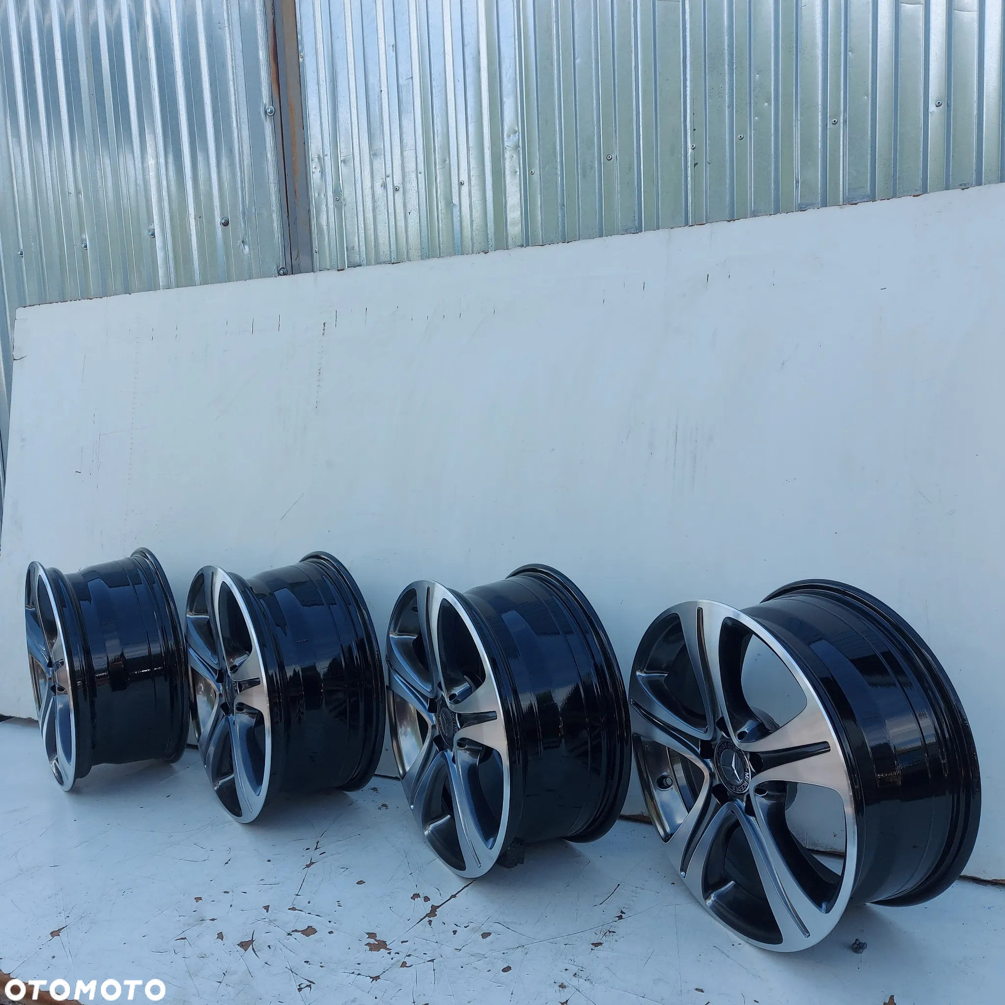 FELGI 17 KOMPLET IDEALNE MERCEDES E W213 W238 CLS W257 C W205 VITO W447 GLC W253 ORYGINAL DEMONTAZ 2134011200 7.5JX17 ET40 FELGA 5X112 SHADOWLINE - 9