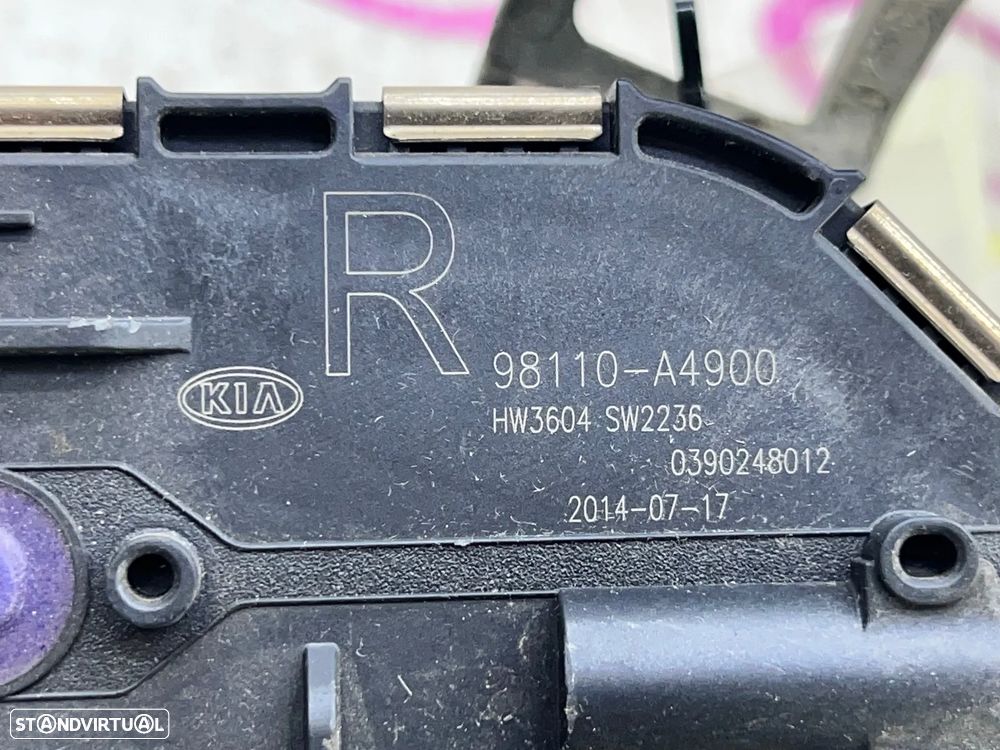 Limpa Vidros Direito KIA CARENS IV 1.6 GDi REf.  98110A4900 - 390248012  - NO. 340074 - 3
