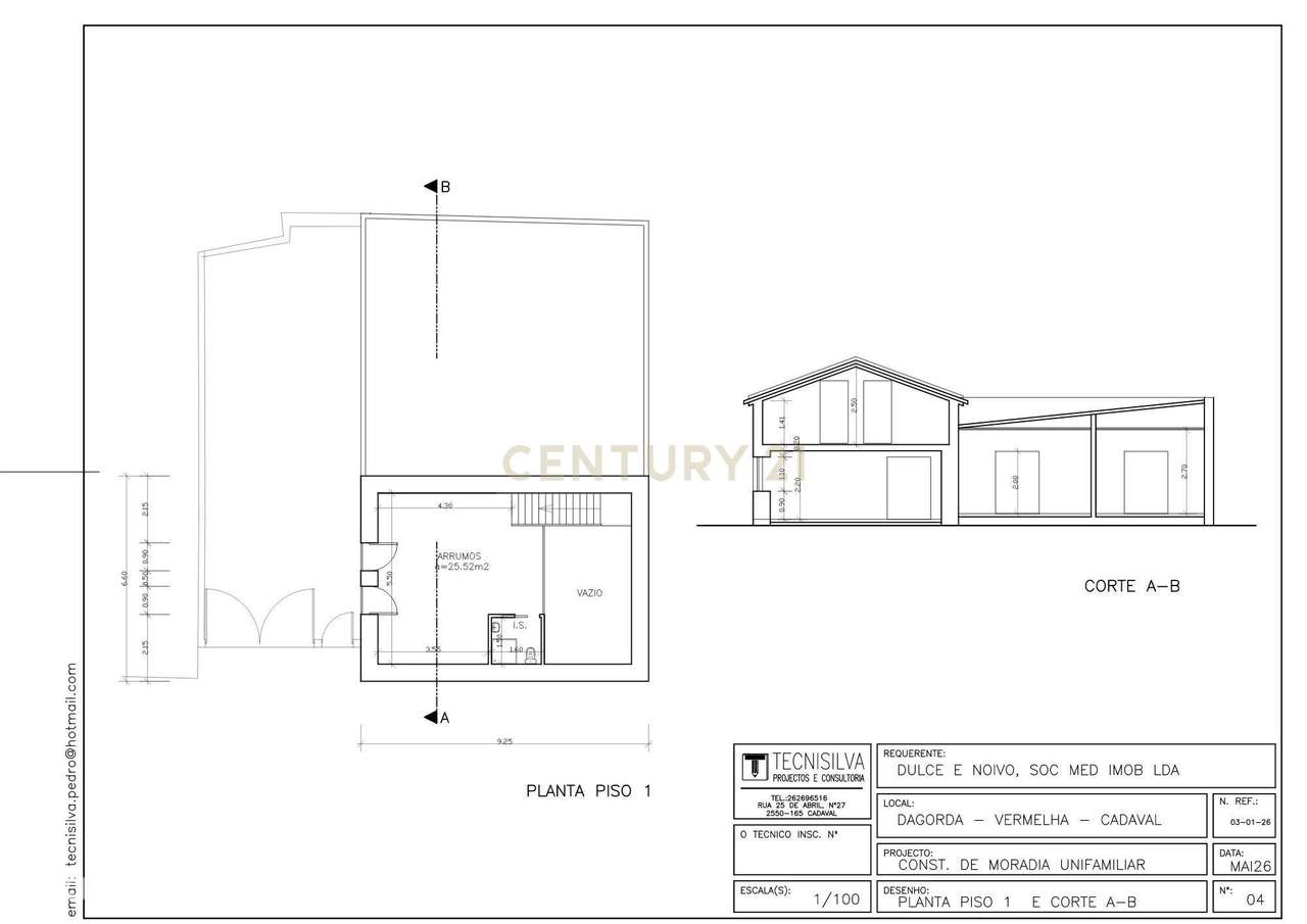 Moradia T2 com projeto aprovado e mezzanine — Dagorda, Cadaval - Grande imagem: 5/6