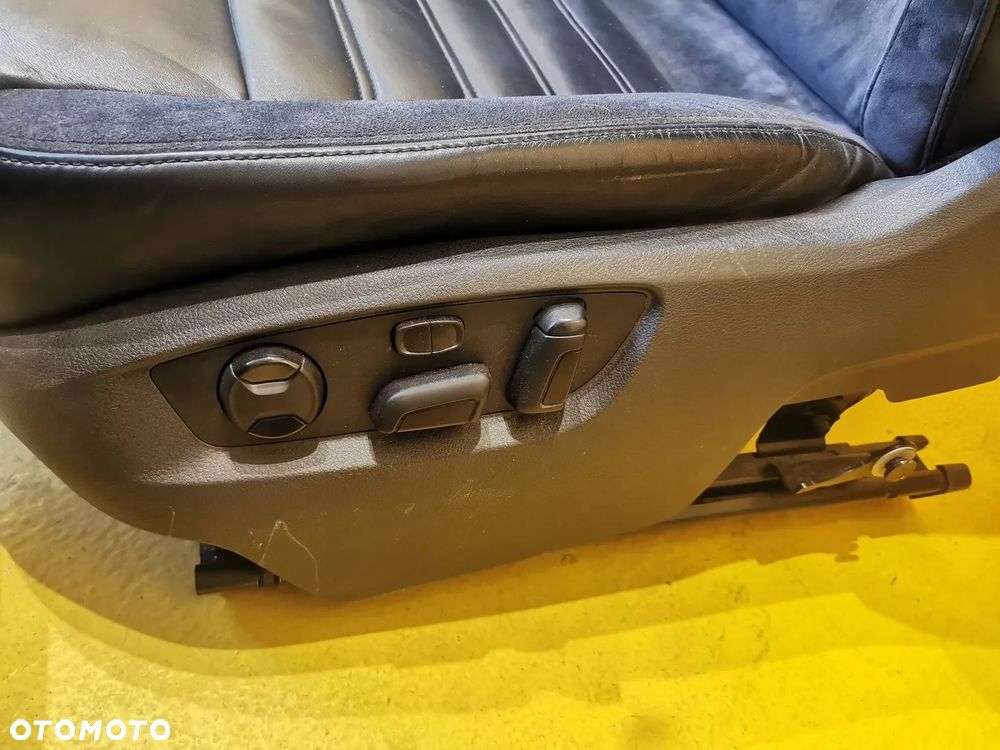 VW Touareg II 7P FOTELE FOTEL KANAPA BOCZKI TUNEK GRZANE CZARNE 12r. - 8