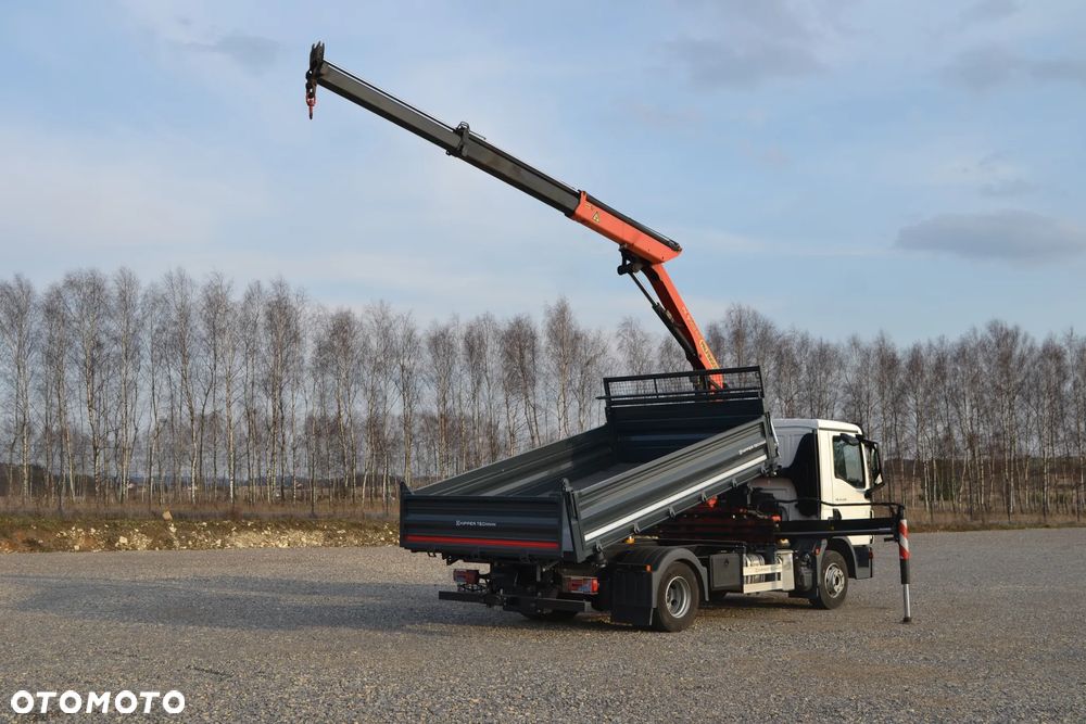Mercedes-Benz Atego 1524 Nowy 3-stronny WYWROT Nowy żuraw HDS HMF 810 K2 Kiper Wywrotka Fassi Hiab Palfinger DN HC TGL TGM Midlum Eurocargo LF - 1