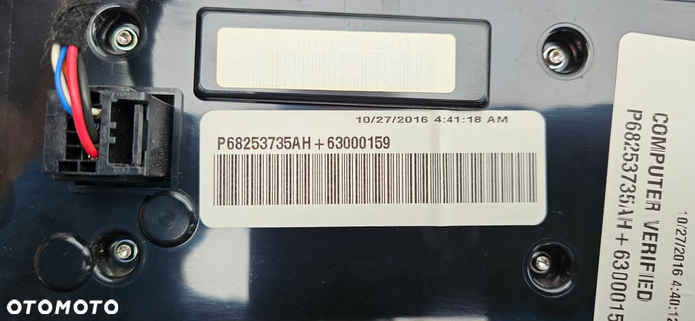 Dodge Durango III LIFT 2014-2017 Panel klimatyzacji AC Panel sterowania nawiewem Ramka wyświetlacza radia pod duży wyświetlacz DUŻE RADIO P68253735AH - 11