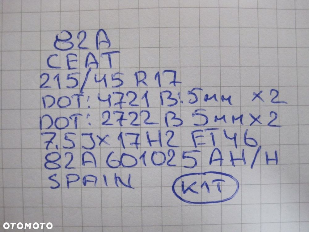 Koła felgi opony AUDI A1 82A R17 - 15