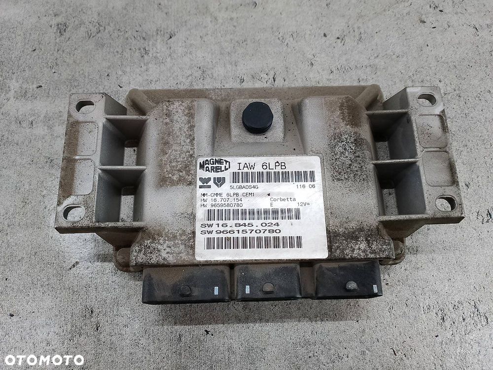 KOMPUTER, STEROWNIK PEUGEOT 407 9661570780 16845024 1.8 16V - 1