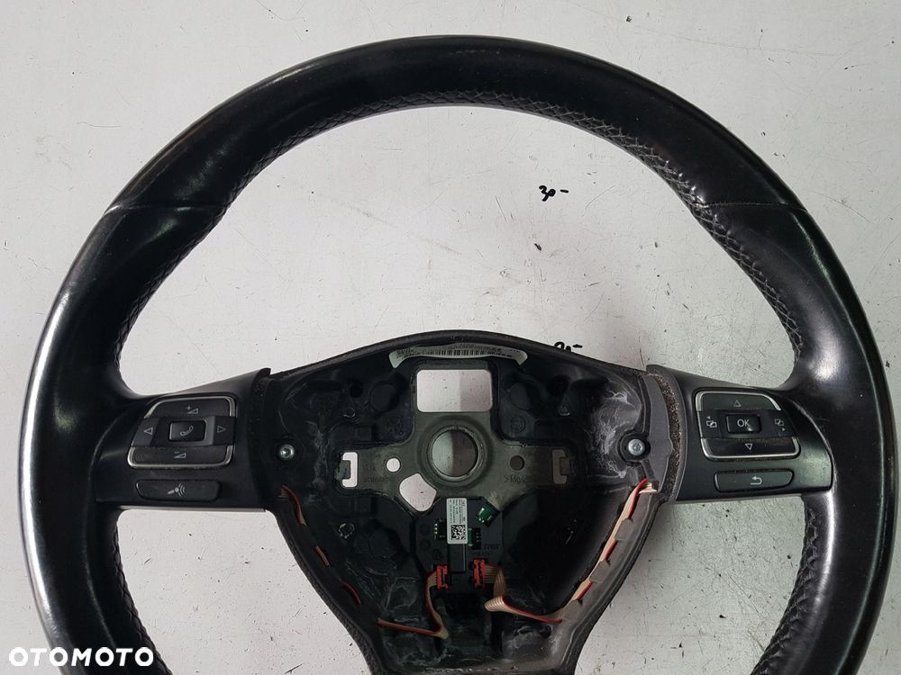 VW GOLF VI 08-13r JETTA 5C KIEROWNICA SKÓRZANA 5C0419091AK - 6