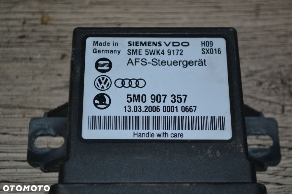 VW AUDI SKODA SEAT MODUŁ STEROWNIK ŚWIATEŁ 5M0907357 - 2