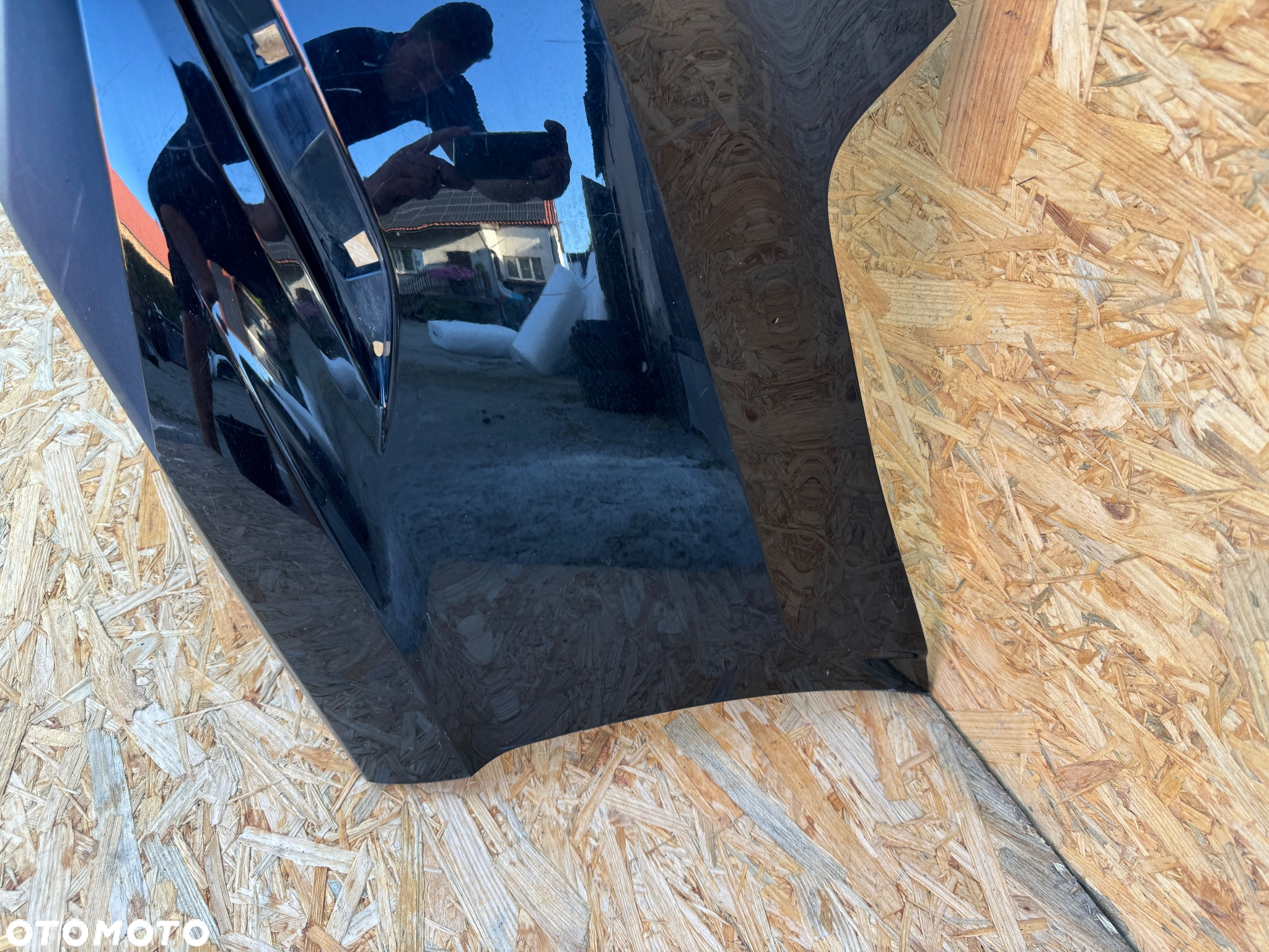 ZDERZAK TYŁ TYLNI AUDI A3 8V5 SEDAN LIFT DYFUZOR SPOILER CZARNA LISTWA 8V5807511F 8V5807521AE ORYGINAŁ - 2