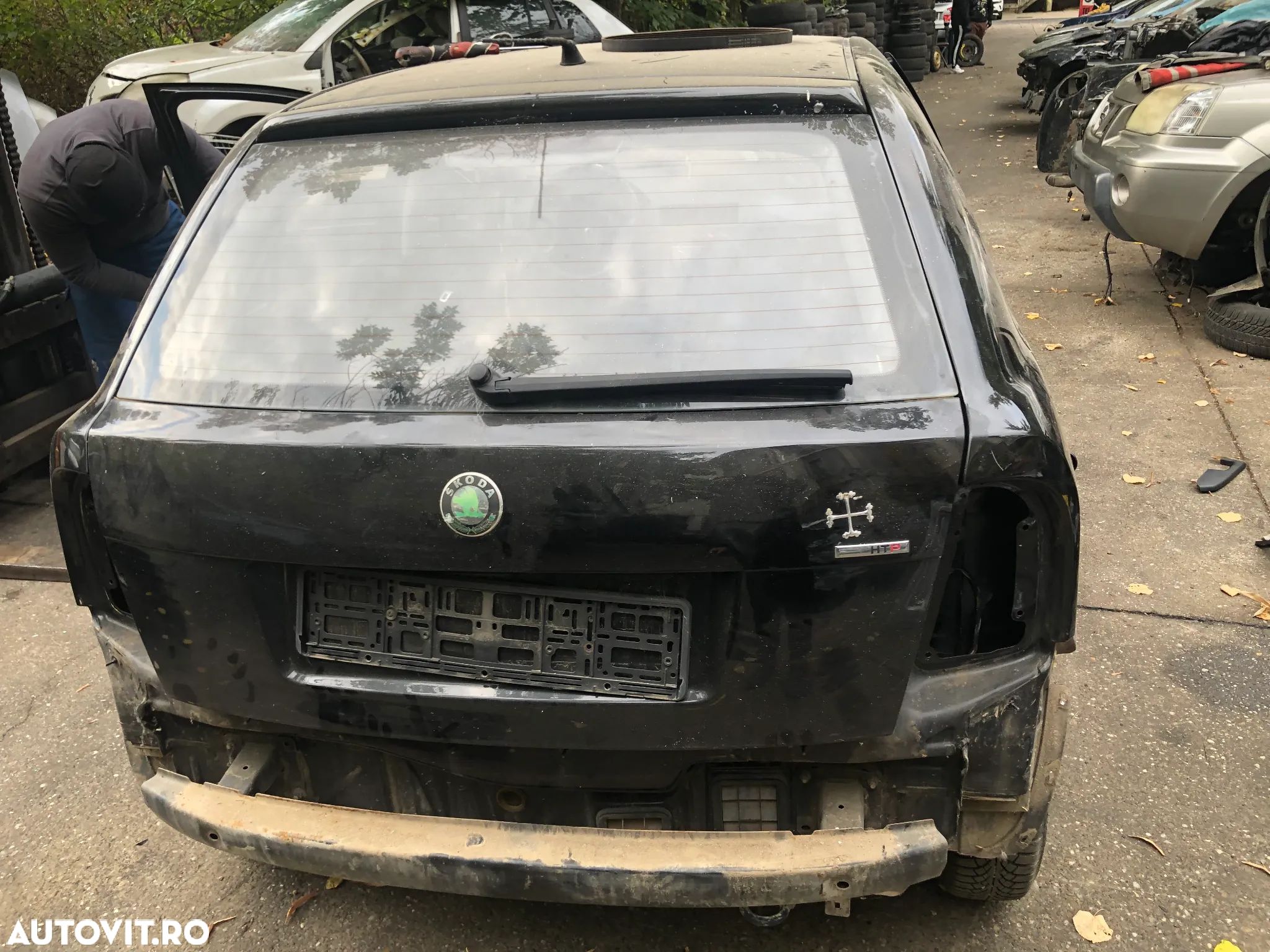 Haion cu luneta Skoda Fabia 1 negru hatchback 2006 - 1