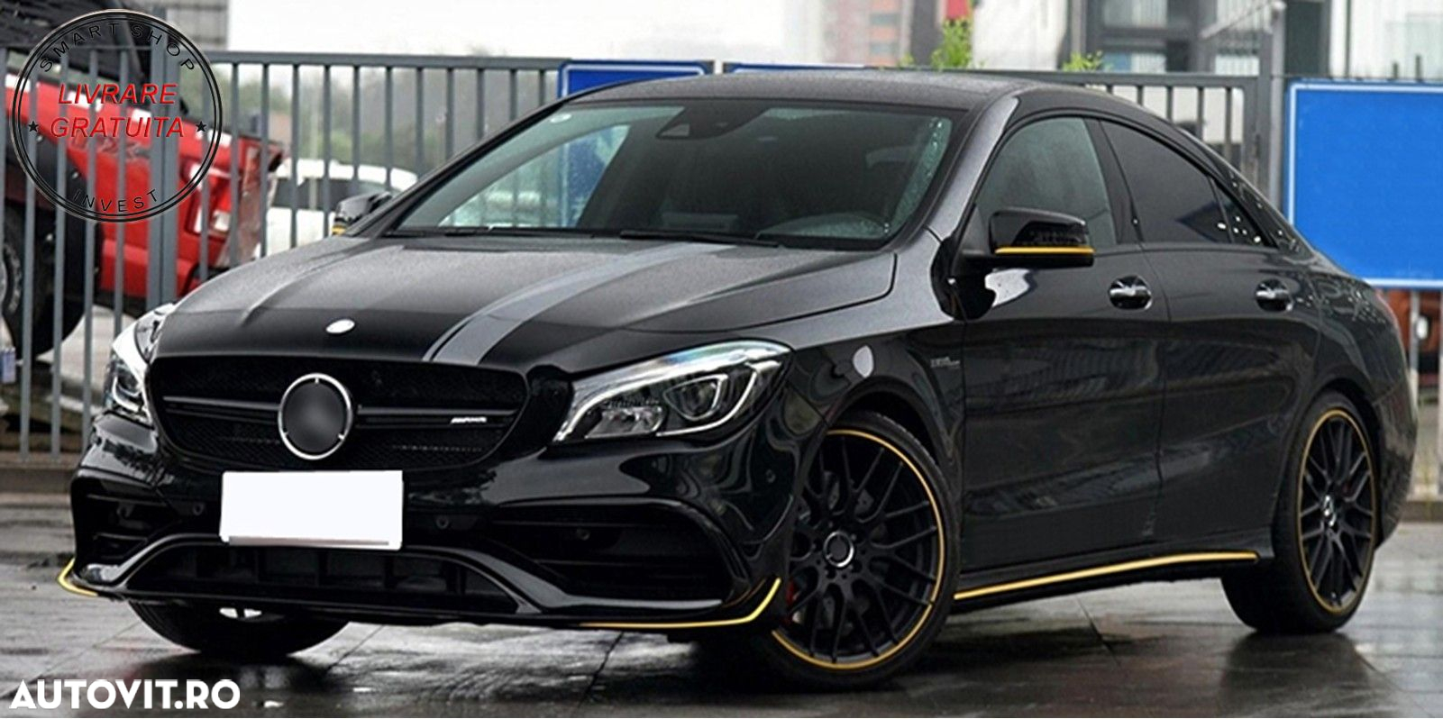 Set Stickere Capota Plafon Portbagaj si Laterale Gri Inchis Mercedes CLA W117 C117- livrare gratuita - 11