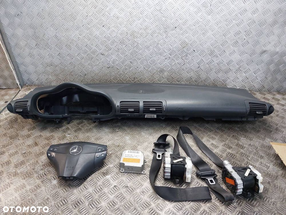 ZESTAW AIRBAG KOKPIT DESKA PASY PODUSZKI MODUŁ MERCEDES-BENZ W203 C KLASA - 1