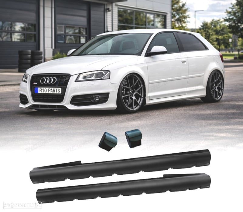 EMBALADEIRAS LATERAIS AUDI A3 8P 03-11 3 PORTAS LOOK S3 - 1