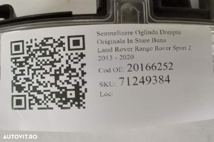 Semnalizare Oglinda Dreapta Originala In Stare Buna  Land Rover  Range - 7