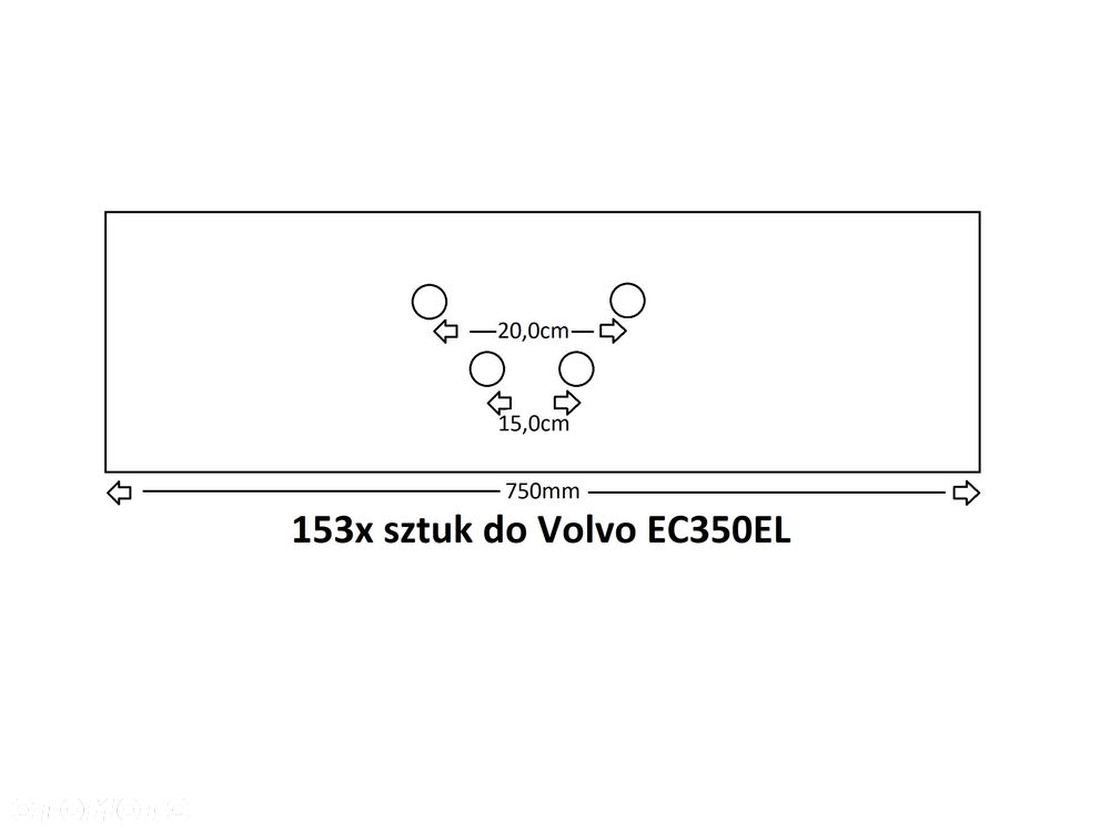 NOWE klepki płyty gąsienic Volvo 75cm 750mm - 6